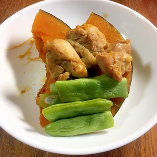 簡単和食　カボチャとインゲンの煮物